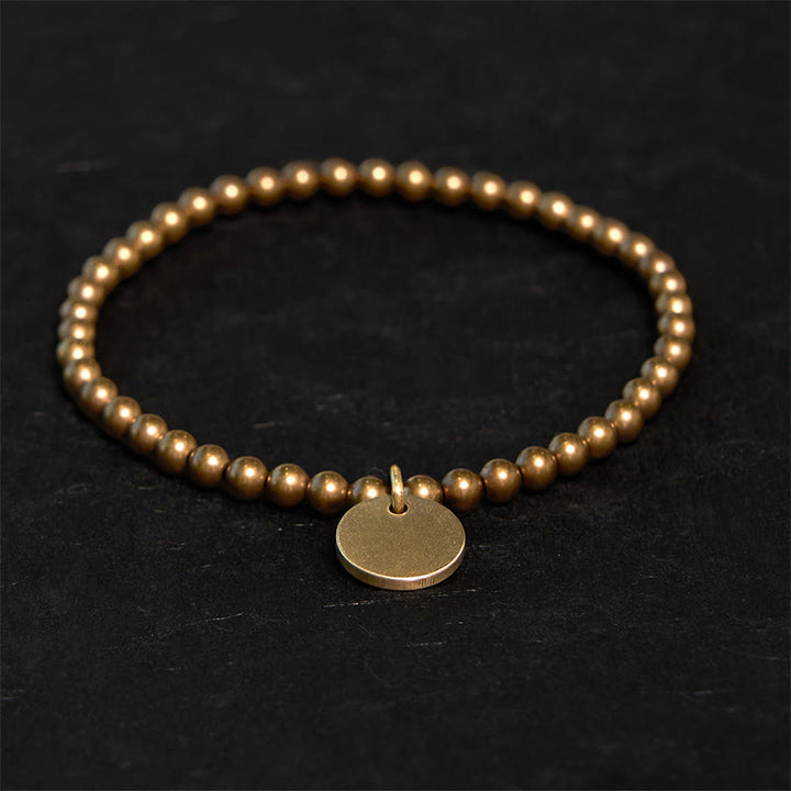 Pulsera de equilibrio de latón y cobre con Buddha Stones Amekaji - Latón (circunferencia de la muñeca: 20-21 cm) - image 0