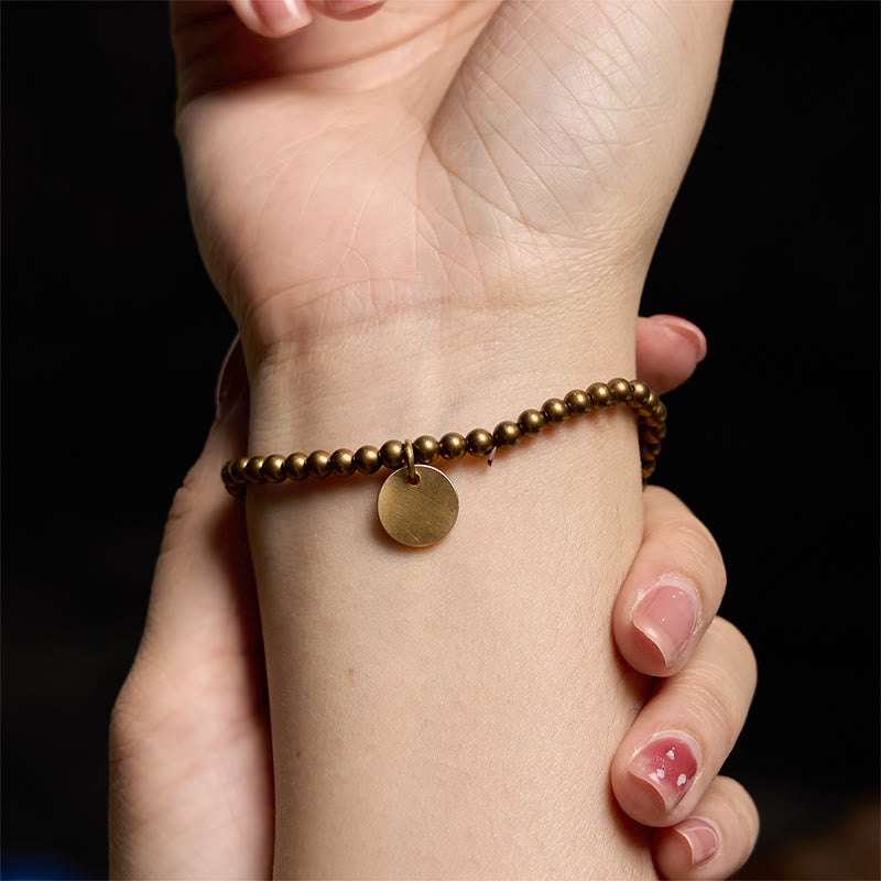 Pulsera de equilibrio de latón y cobre con Buddha Stones Amekaji - image 6