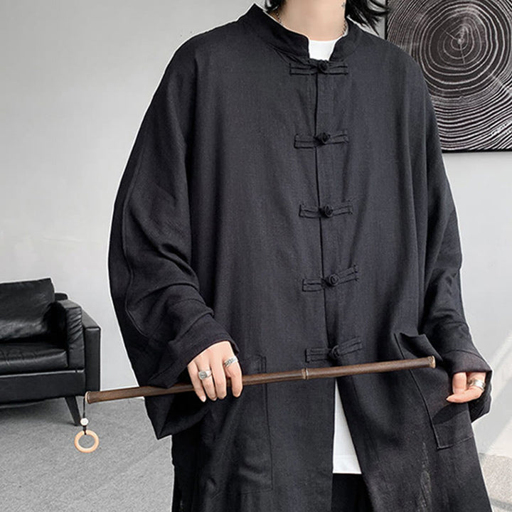 Conjunto de 2 Buddha Stones y pantalones de manga larga con botones de rana para hombre, de algodón, para meditación y zen - image 25