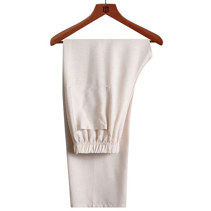 Conjunto de 2 piezas de traje Tang con botones de rana y camisa de manga larga para hombre, color liso, con Buddha Stones - image 18