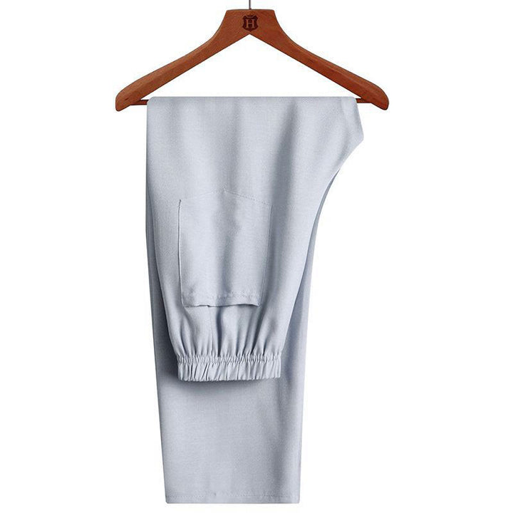 Conjunto de 2 piezas de traje Tang con botones de rana y camisa de manga larga para hombre, color liso, con Buddha Stones - image 13