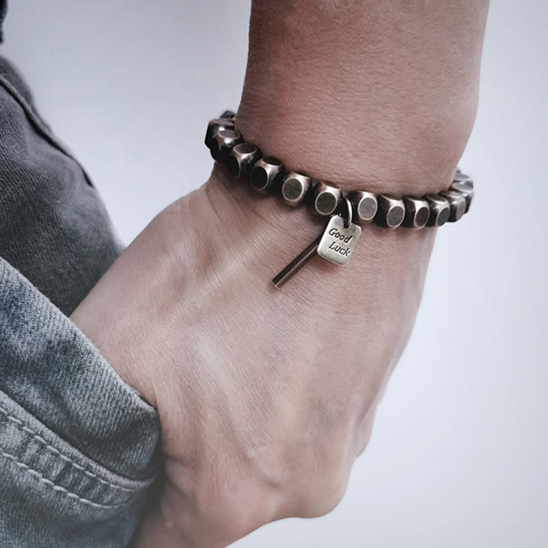 Pulsera de cobre con Buddha Stones para la buena suerte y la riqueza