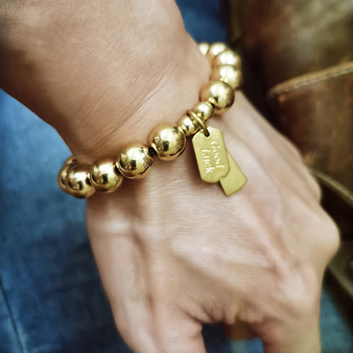 Pulsera curativa de cobre con Buddha Stones