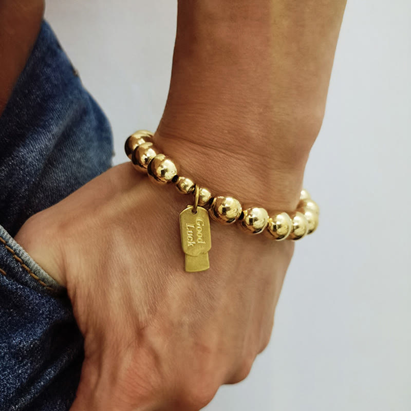 Pulsera curativa de latón y cobre con Buddha Stones - image 3
