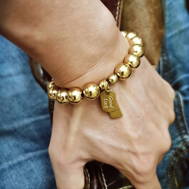 Pulsera curativa de latón y cobre con Buddha Stones - image 9