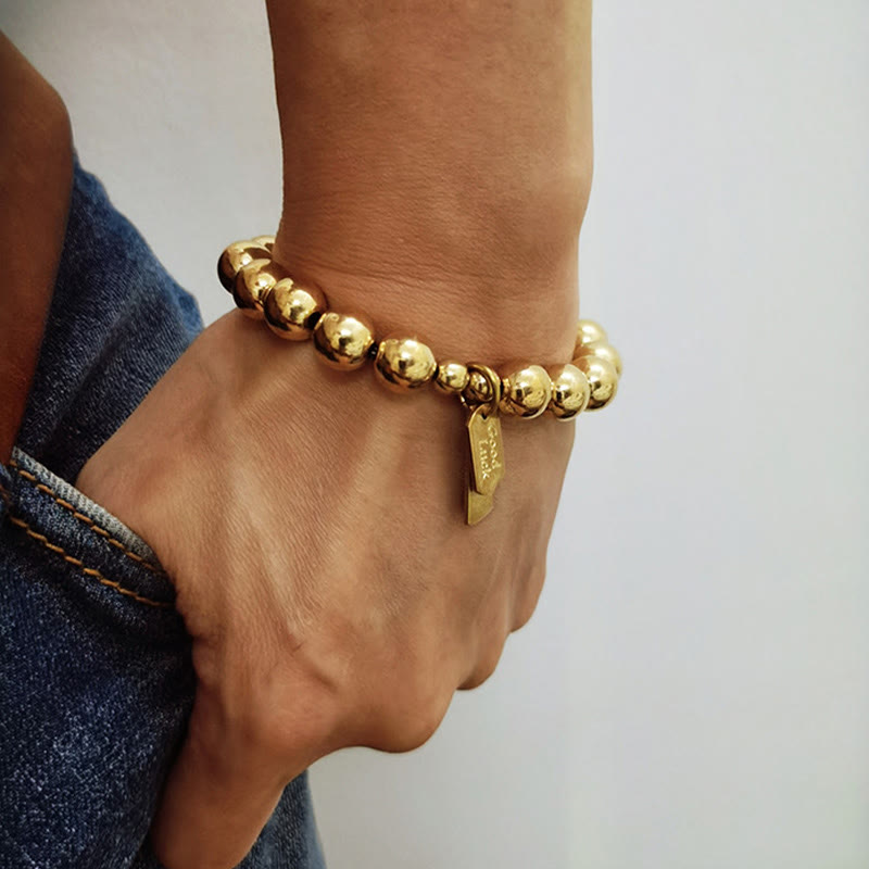 Pulsera curativa de latón y cobre con Buddha Stones - image 12