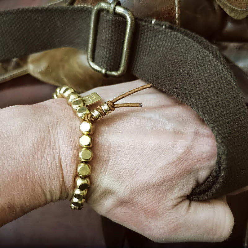 Pulsera de la suerte con Buddha Stones , latón y cobre para el autocuidado - image 9