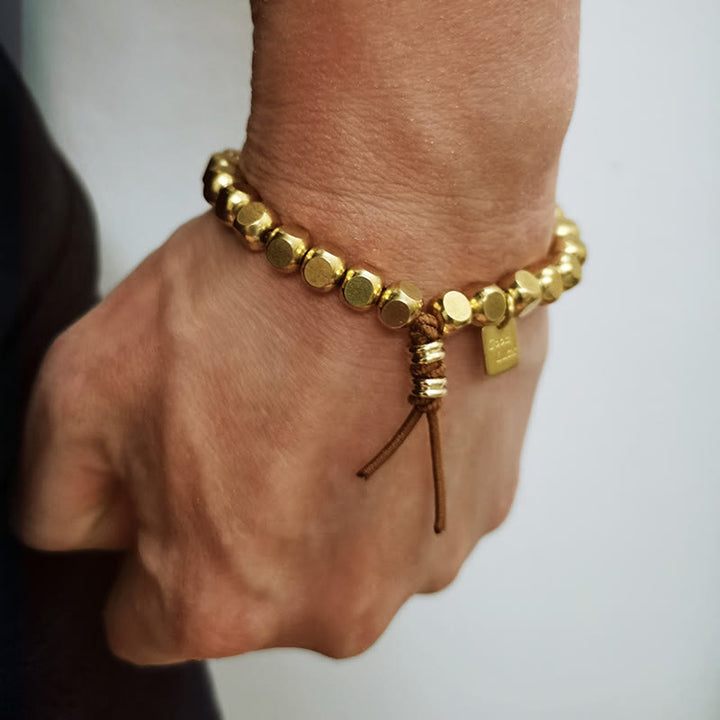 Pulsera de la suerte con Buddha Stones , latón y cobre para el autocuidado - image 3