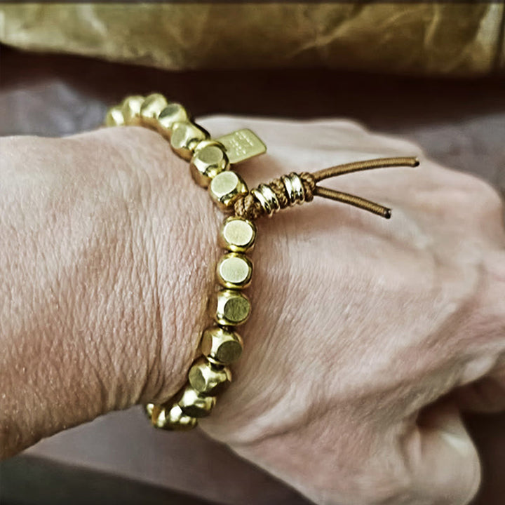 Pulsera de la suerte con Buddha Stones , latón y cobre para el autocuidado - image 4