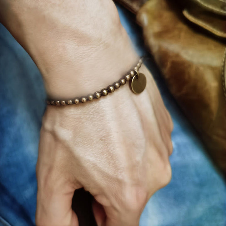 Pulsera de equilibrio de latón y cobre con Buddha Stones Amekaji - image 4