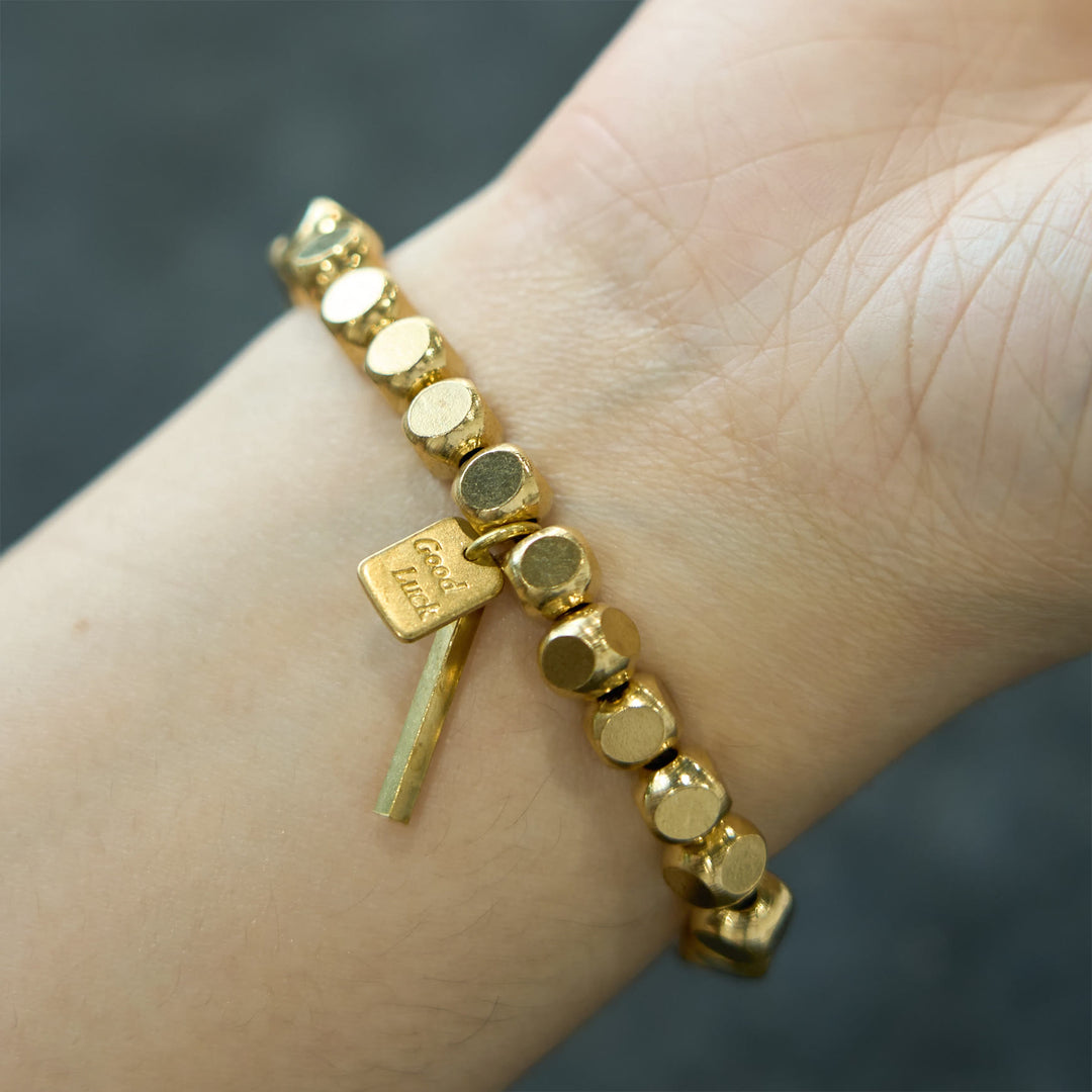Pulsera de cobre con Buddha Stones para la buena suerte y la riqueza
