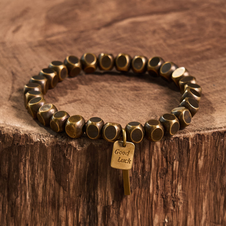 Pulsera de cobre con Buddha Stones para la buena suerte y la riqueza
