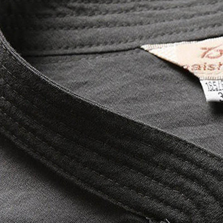 Conjunto de 2 piezas de camisa y pantalones de manga larga con botones de rana para hombre con traje Tang sencillo y Buddha Stones - image 6