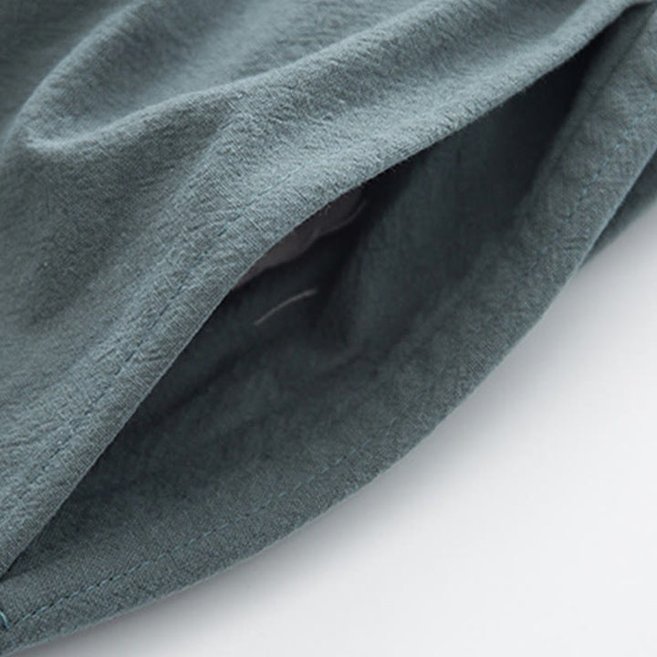 Conjunto de 2 piezas de traje zen Tang de lino con botones de rana y camisa de manga larga y pantalones para hombre con Buddha Stones - image 15