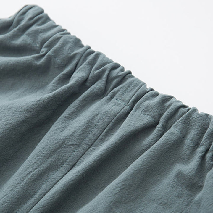 Conjunto de 2 piezas de traje zen Tang de lino con botones de rana y camisa de manga larga y pantalones para hombre con Buddha Stones - image 14