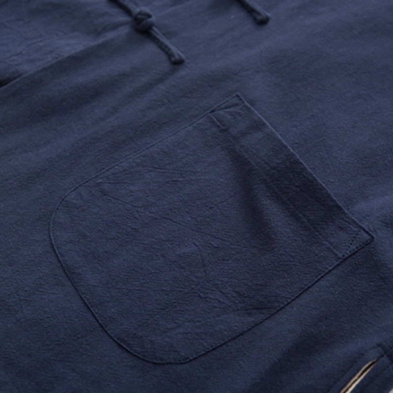 Conjunto de 2 piezas de traje zen Tang de lino con botones de rana y camisa de manga larga y pantalones para hombre con Buddha Stones - image 28