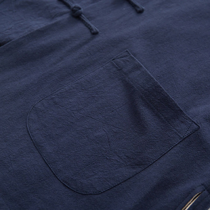 Conjunto de 2 piezas de traje zen Tang de lino con botones de rana y camisa de manga larga y pantalones para hombre con Buddha Stones - image 28