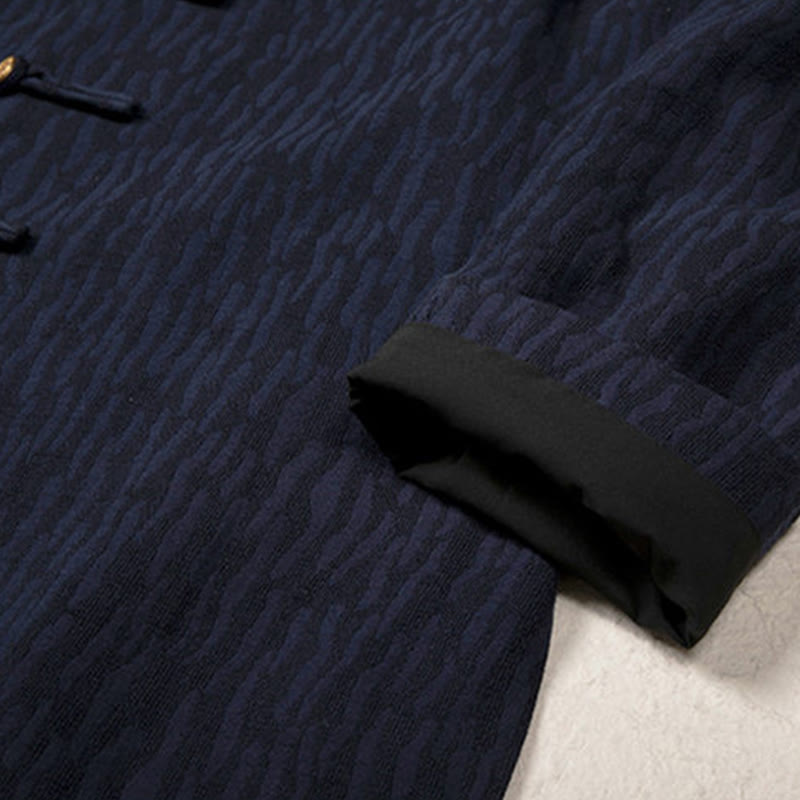 Camisa de hombre de lino jacquard con Buddha Stones