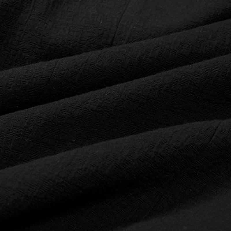 Abrigo de algodón sencillo de manga larga y longitud media para hombre con Buddha Stones en otoño - image 10