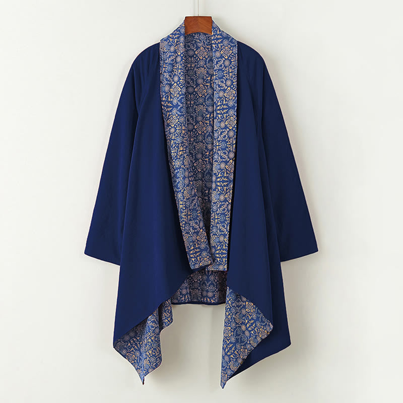 Chaqueta de algodón de largo medio con doble cara para hombre de Buddha Stones Fall - Azul acero - US/UK/AU38, EU48 (XL) - image 0