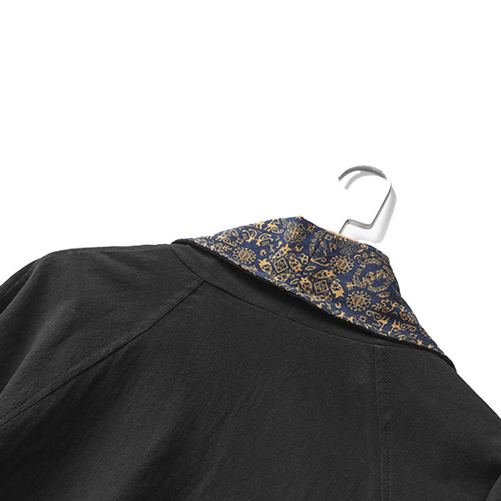 Chaqueta de algodón de largo medio con doble cara para hombre de Buddha Stones Fall - image 11