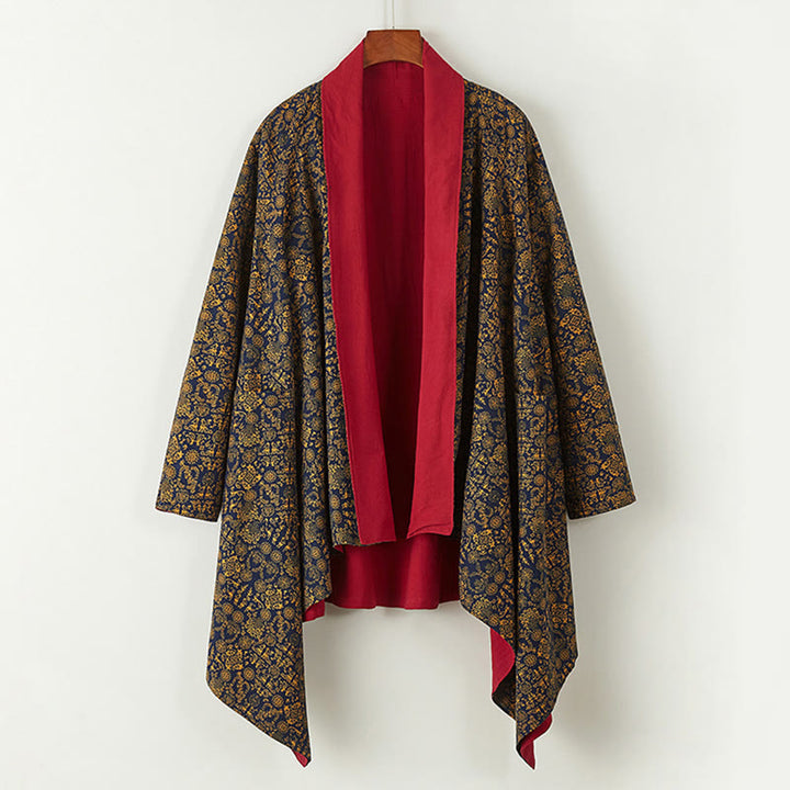 Chaqueta de algodón de largo medio con doble cara para hombre de Buddha Stones Fall - image 6