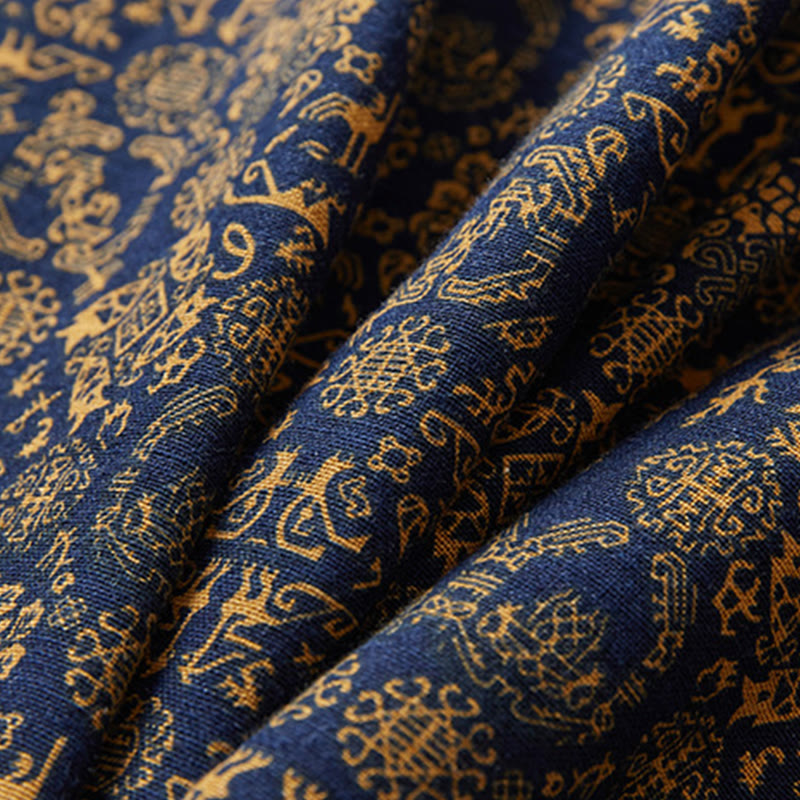 Chaqueta de algodón de largo medio con doble cara para hombre de Buddha Stones Fall - image 17