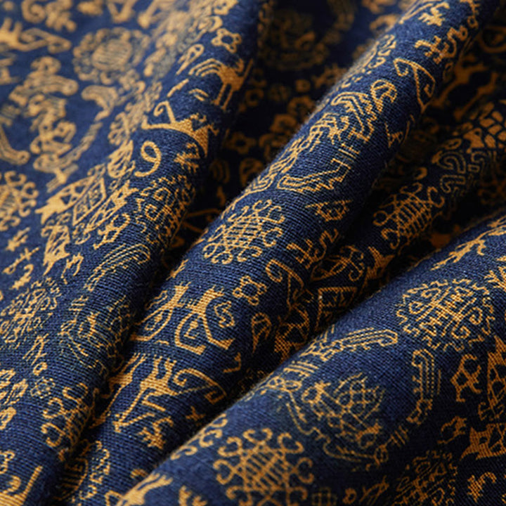 Chaqueta de algodón de largo medio con doble cara para hombre de Buddha Stones Fall - image 17