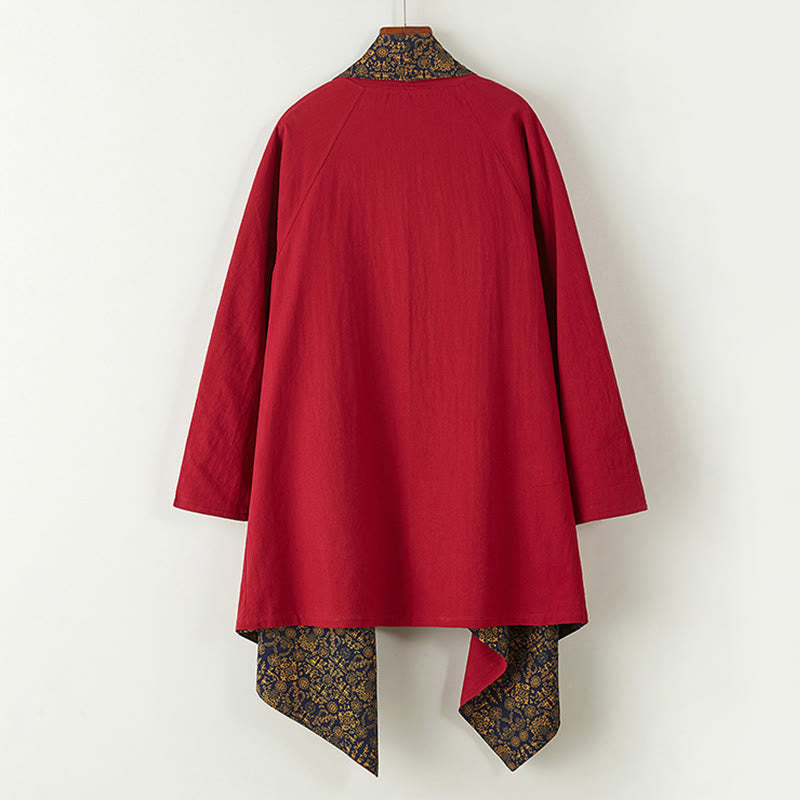 Chaqueta de algodón de largo medio con doble cara para hombre de Buddha Stones Fall - image 5