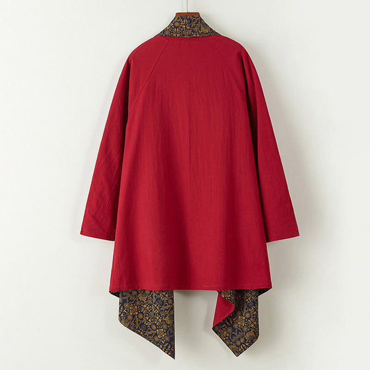 Chaqueta de algodón de largo medio con doble cara para hombre de Buddha Stones Fall - image 5