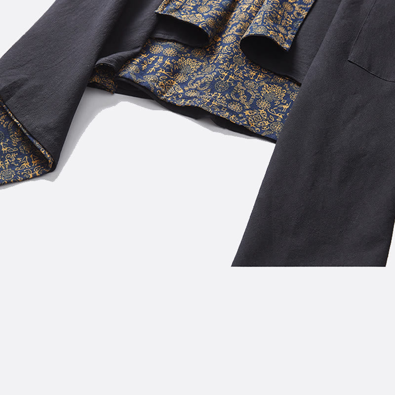 Chaqueta de algodón de largo medio con doble cara para hombre de Buddha Stones Fall - image 12