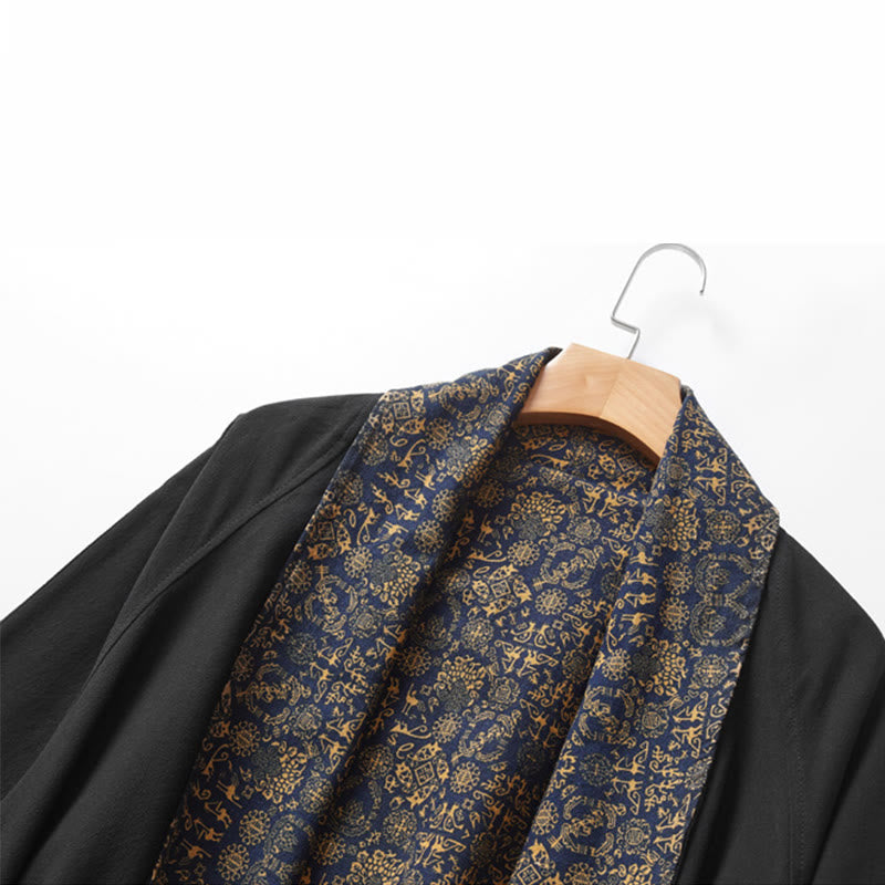 Chaqueta de algodón de largo medio con doble cara para hombre de Buddha Stones Fall - image 10