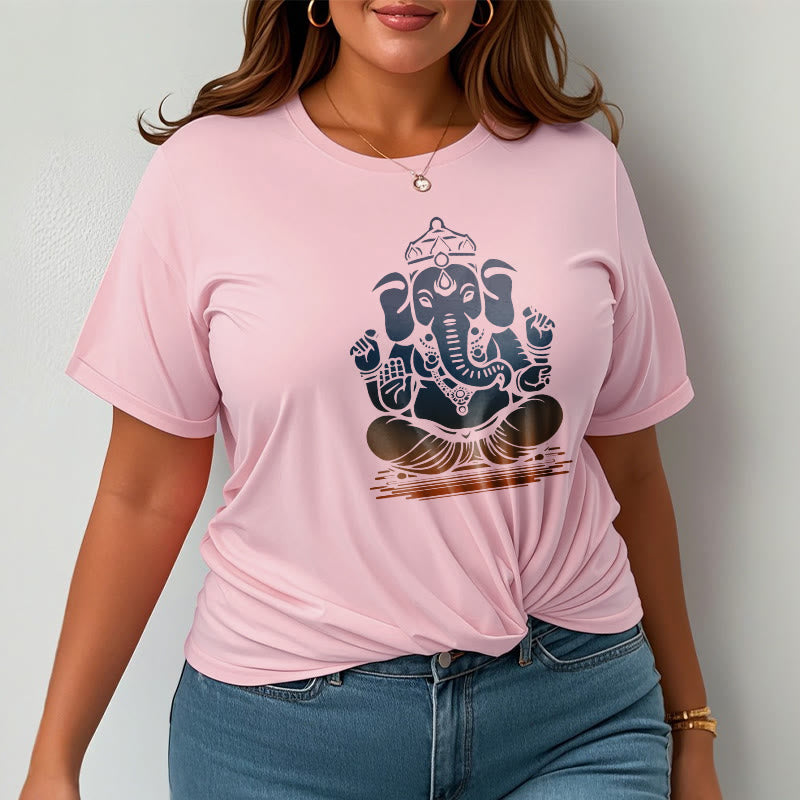 Camiseta con estampado de elefante Ganesh meditando con Buddha Stones - image 14