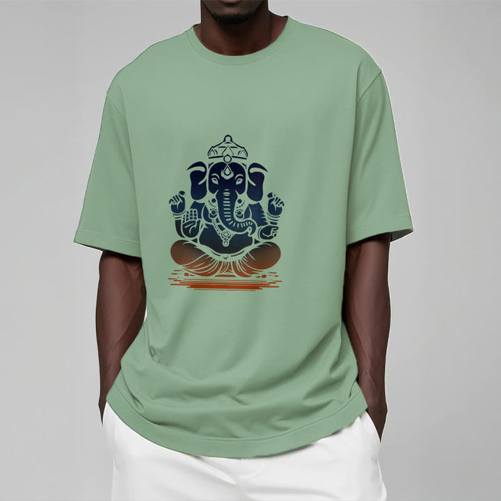 Camiseta con estampado de elefante Ganesh meditando con Buddha Stones - image 15