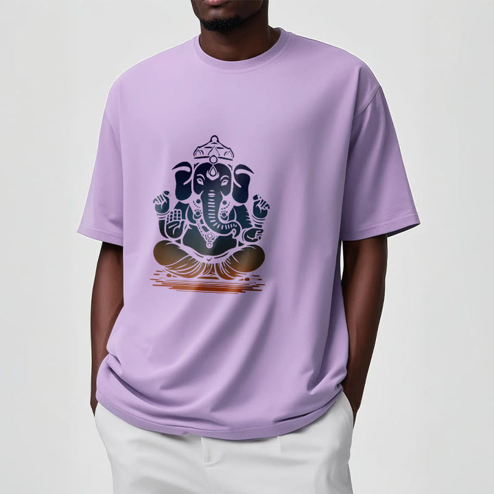 Camiseta con estampado de elefante Ganesh meditando con Buddha Stones - image 17