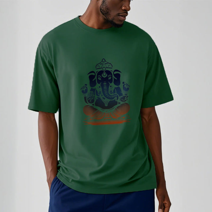 Camiseta con estampado de elefante Ganesh meditando con Buddha Stones - image 11
