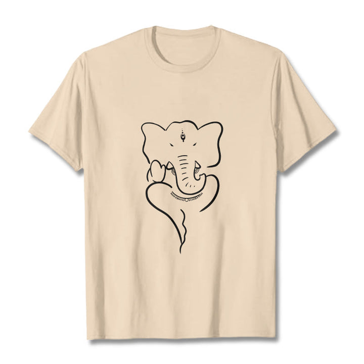 Camiseta con dibujo de elefante Ganesh y Buddha Stones - Sopa de mariscos - 2XL - image 8