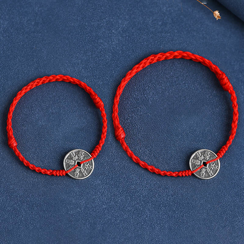 Pulsera trenzada con protección de monedas de plata de ley 925 con Buddha Stones - image 14