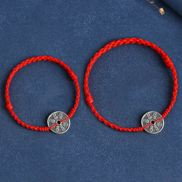 Pulsera trenzada con protección de monedas de plata de ley 925 con Buddha Stones - image 14