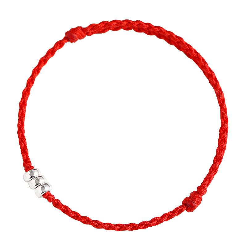 Pulsera trenzada para tobillo con cuentas de plata de ley 925 y Buddha Stones que protegen la suerte - image 14