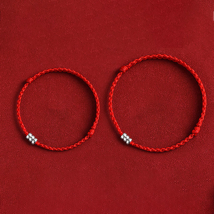 Pulsera trenzada para tobillo con cuentas de plata de ley 925 y Buddha Stones que protegen la suerte - image 11