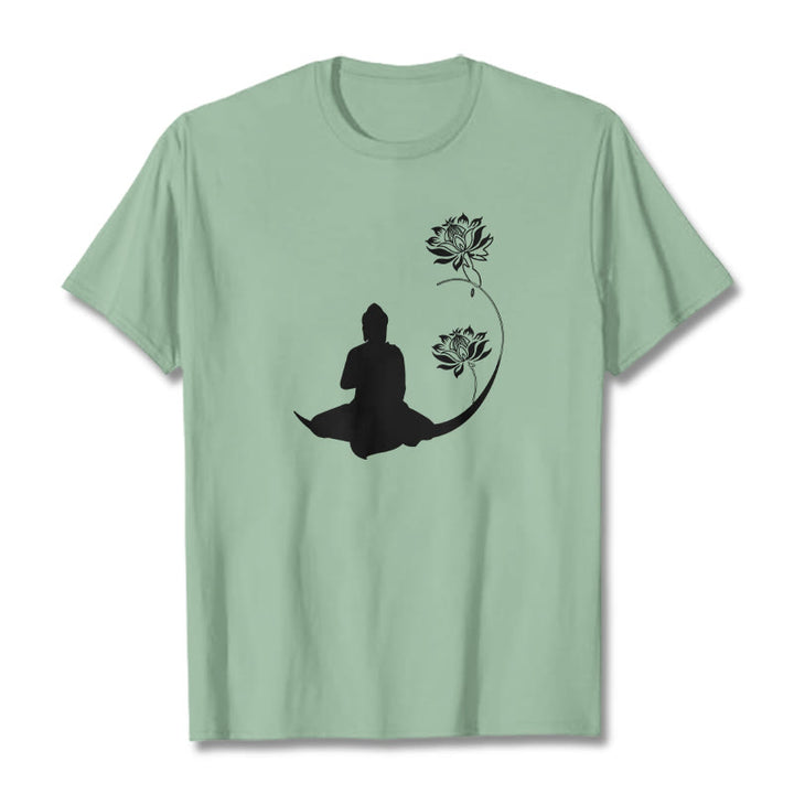 Camiseta con estampado de Buddha Stones de Buda - Verde pálido - 2XL - image 15