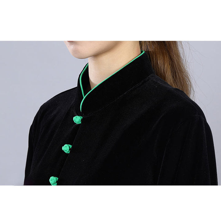 Conjunto de ropa unisex de terciopelo de felpa con Buddha Stones, 2 piezas, otoño e invierno, para meditación, tai chi, qigong y práctica zen - image 2