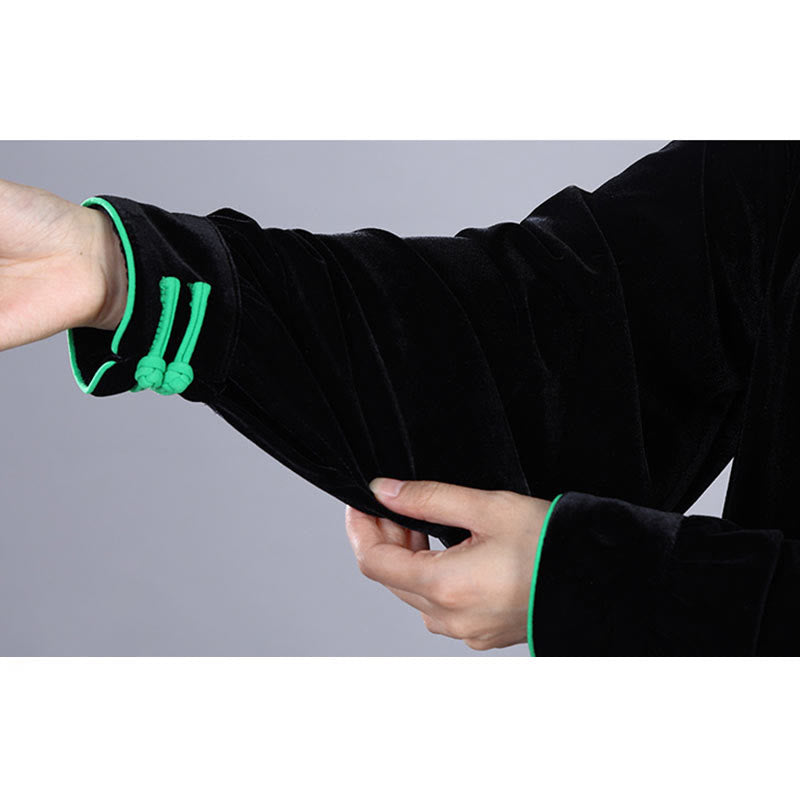 Conjunto de ropa unisex de terciopelo de felpa con Buddha Stones, 2 piezas, otoño e invierno, para meditación, tai chi, qigong y práctica zen - image 4