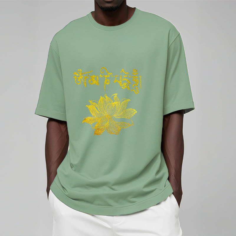 Buddha Stones Camiseta sánscrita Golden Lotus - image 14