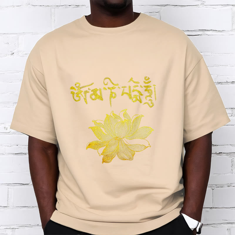 Buddha Stones Camiseta sánscrita Golden Lotus - image 18