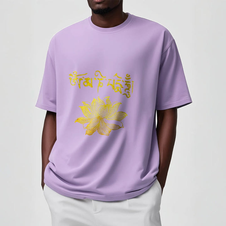 Buddha Stones Camiseta sánscrita Golden Lotus - image 16