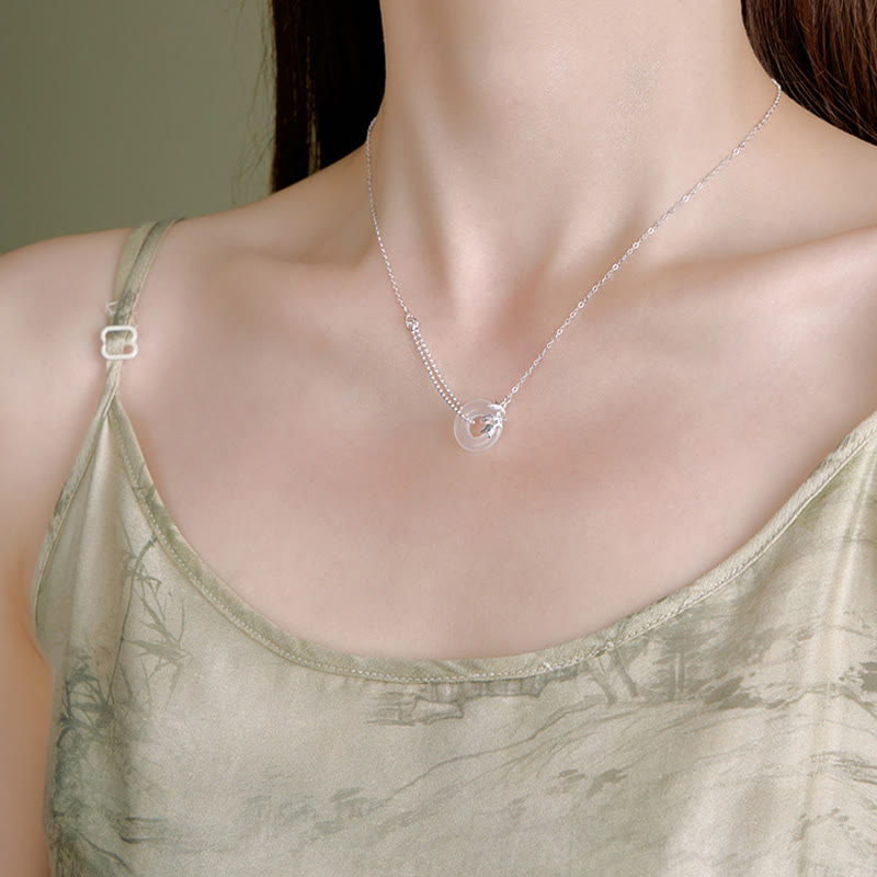Colgante de plata de ley 925 con forma de tulipán y calcedonia y hebilla de la suerte con Buddha Stones - image 4