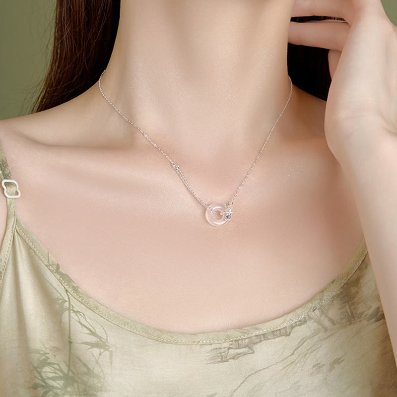 Colgante de plata de ley 925 con forma de tulipán y calcedonia y hebilla de la suerte con Buddha Stones - image 8