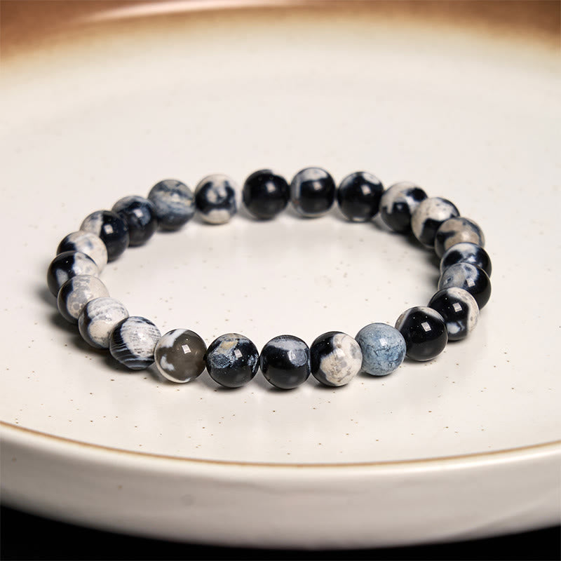 Pulsera protectora de ágata orca con Buddha Stones